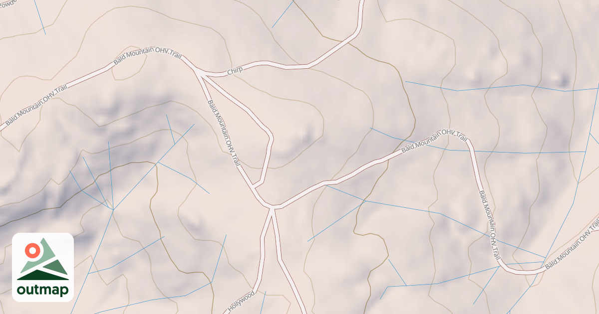 Map of BALD MOUNTAIN T12