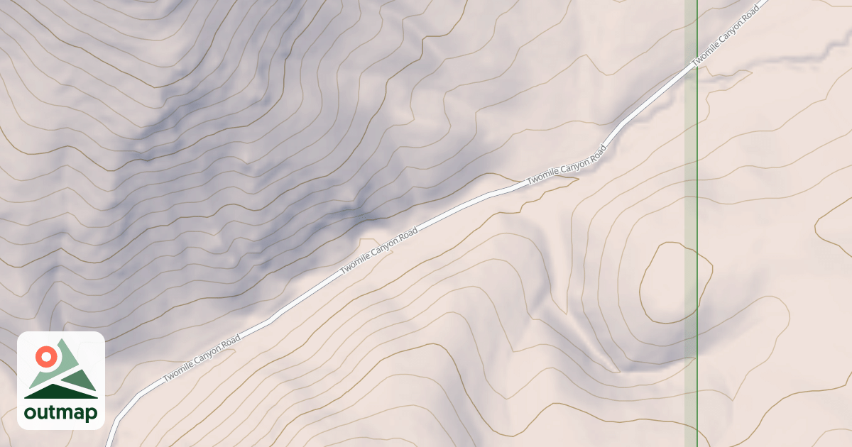 Map of TWO MILE CANYON (TRAIL HOLLOW)