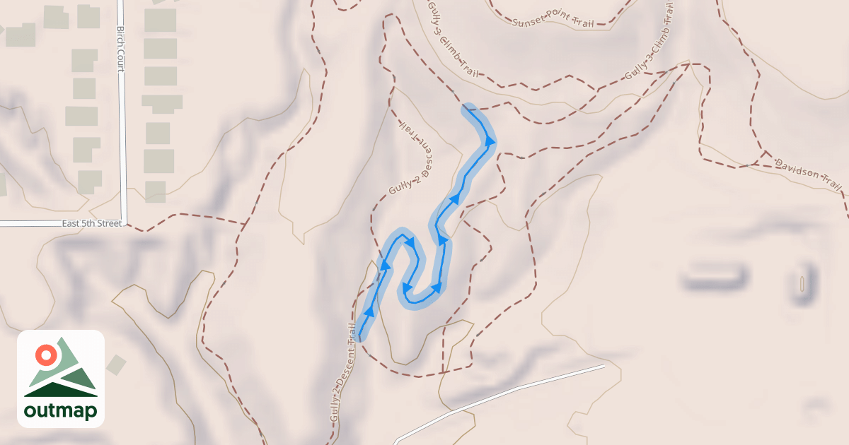 Map of Gully 3 Climb Trail