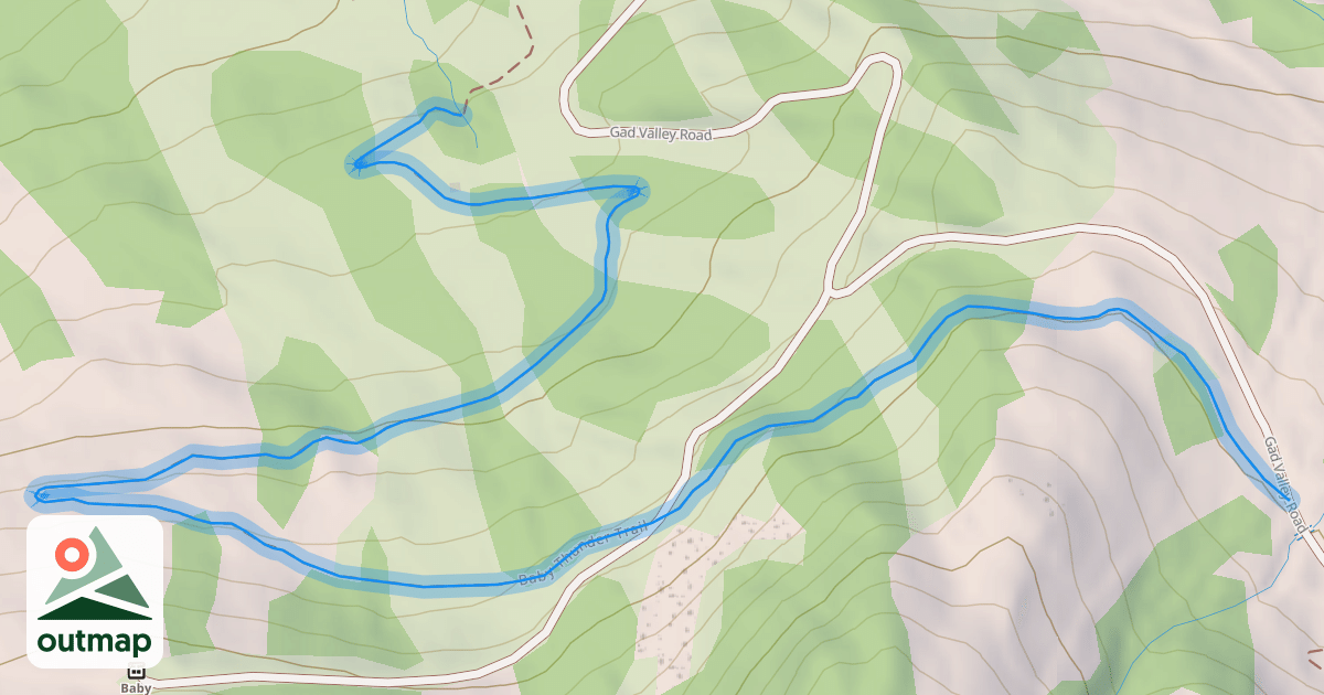 Map of Baby Thunder Trail