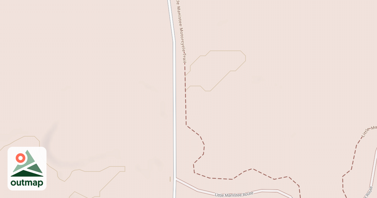 Map of Little Manistee Motorcycle Trail