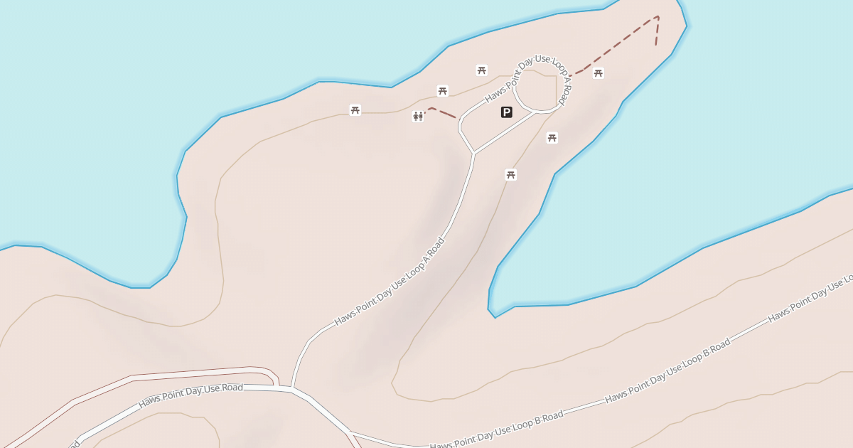 Map preview of HAWS POINT DAY USE LOOP A