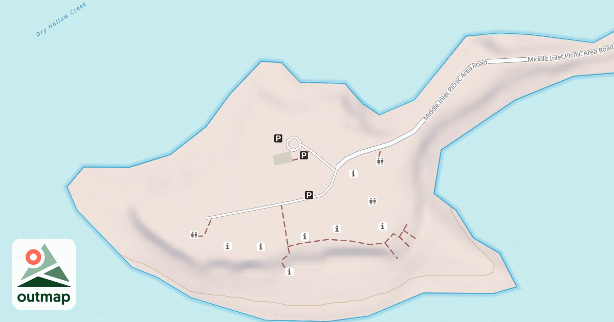 Map of MIDDE INLET PICNIC AREA-A