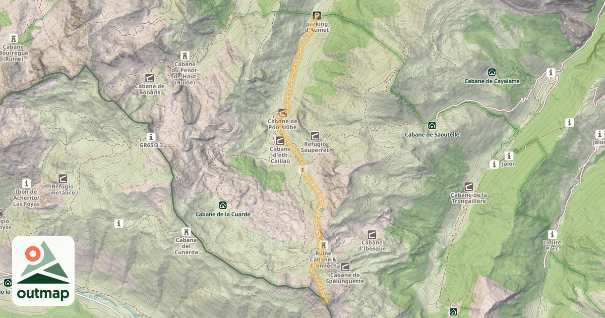 Map of Pic Rouge — Aumet