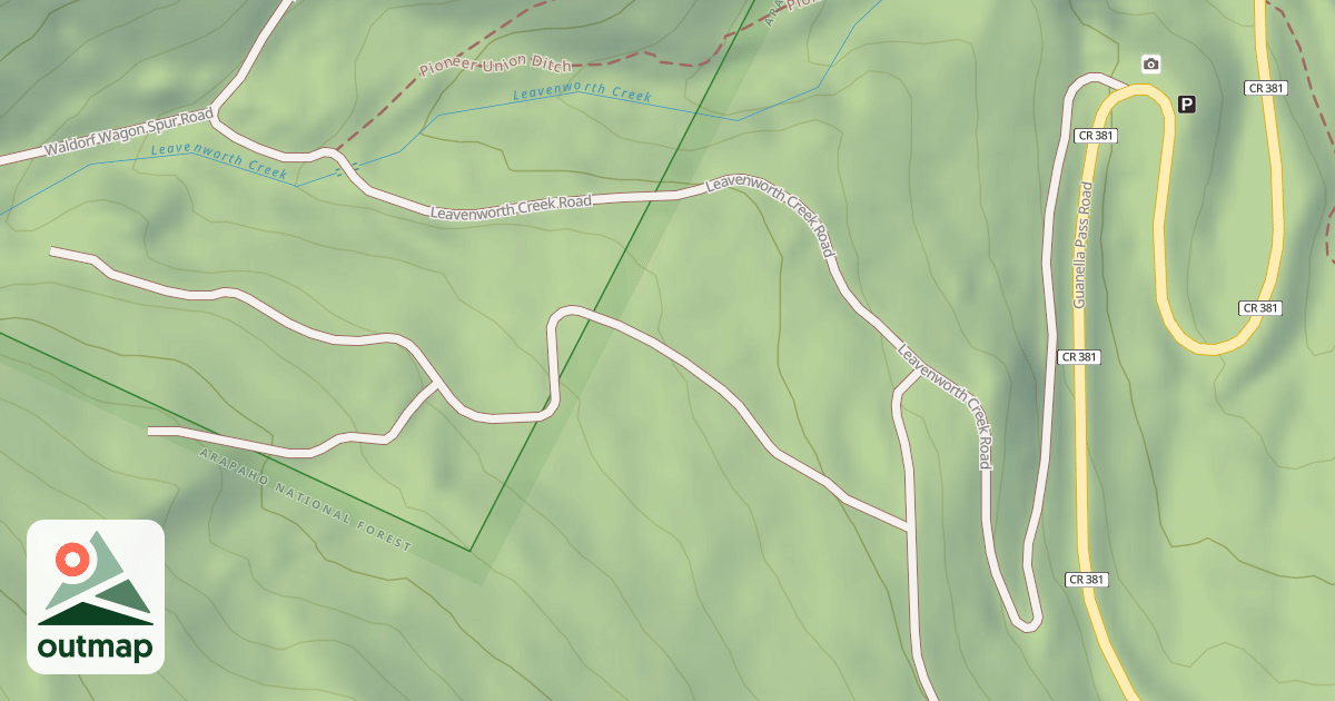 Map of Leavenworth Creek Road (352)