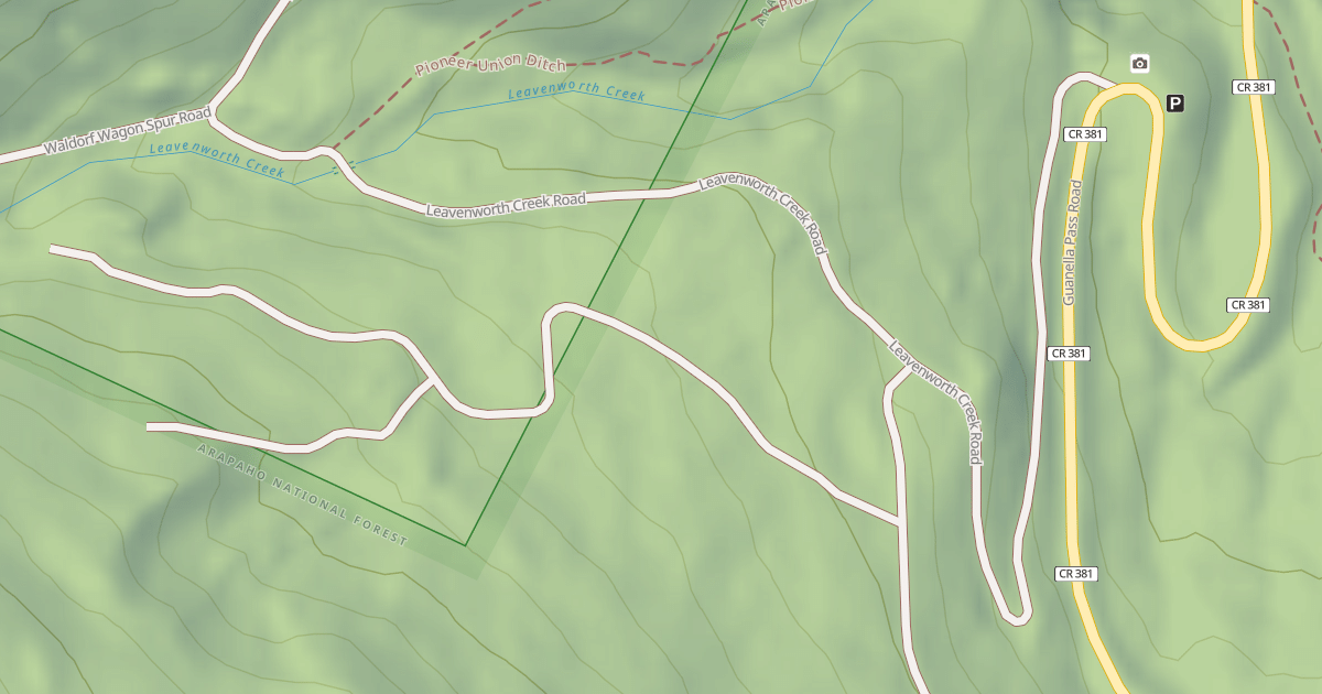 Map preview of Leavenworth Creek Road (352)