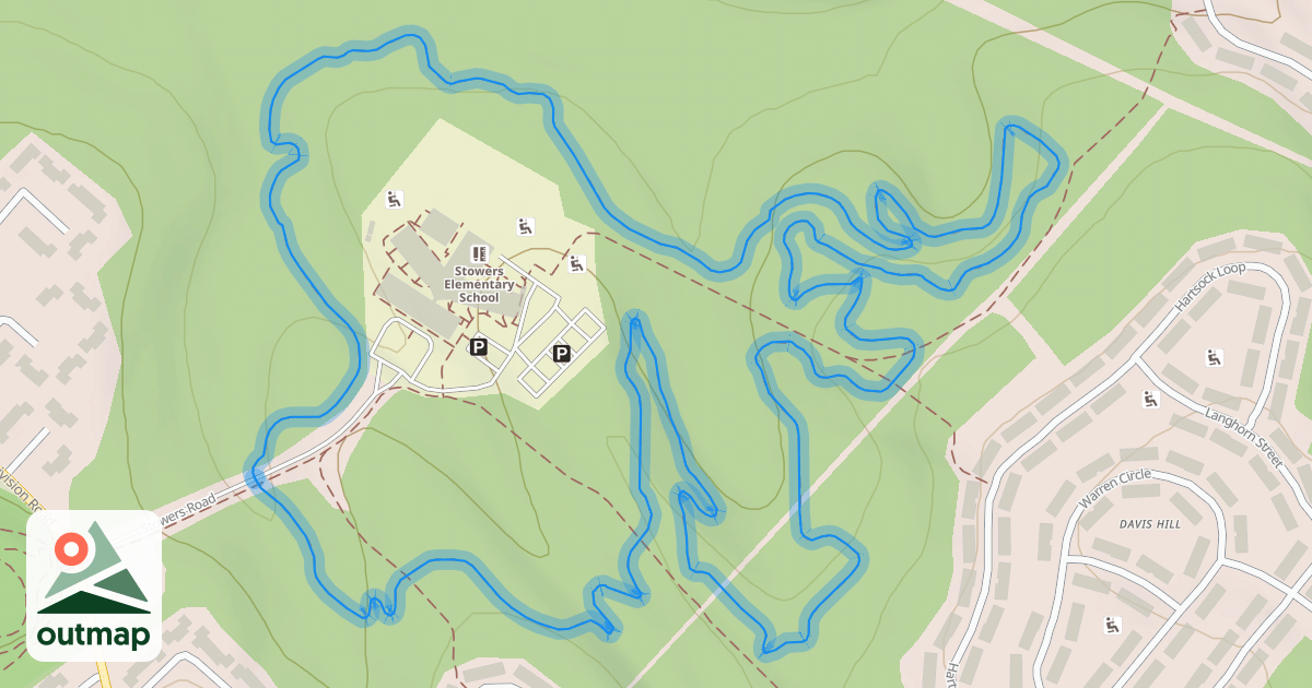 Map of Stowers MTB Loop