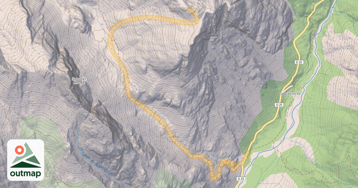 Map of Tête du Sanglier — Pont des Houerts