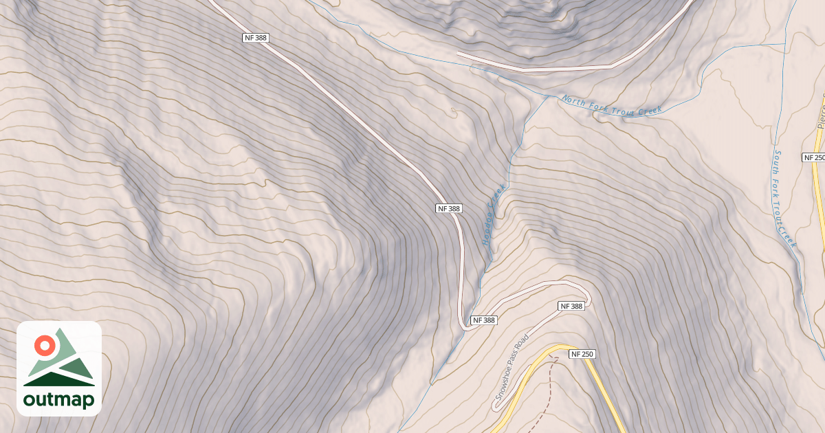 Map of SNOWSHOE PASS