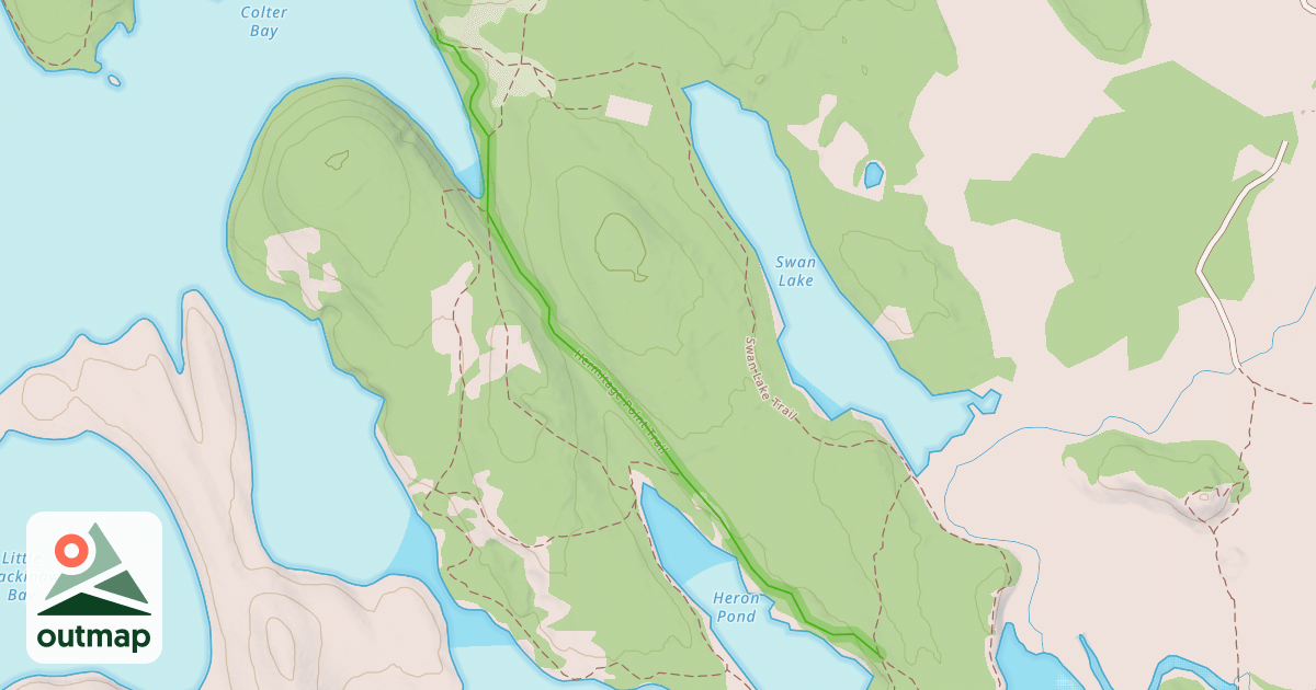 Map of Hermitage Point Trail