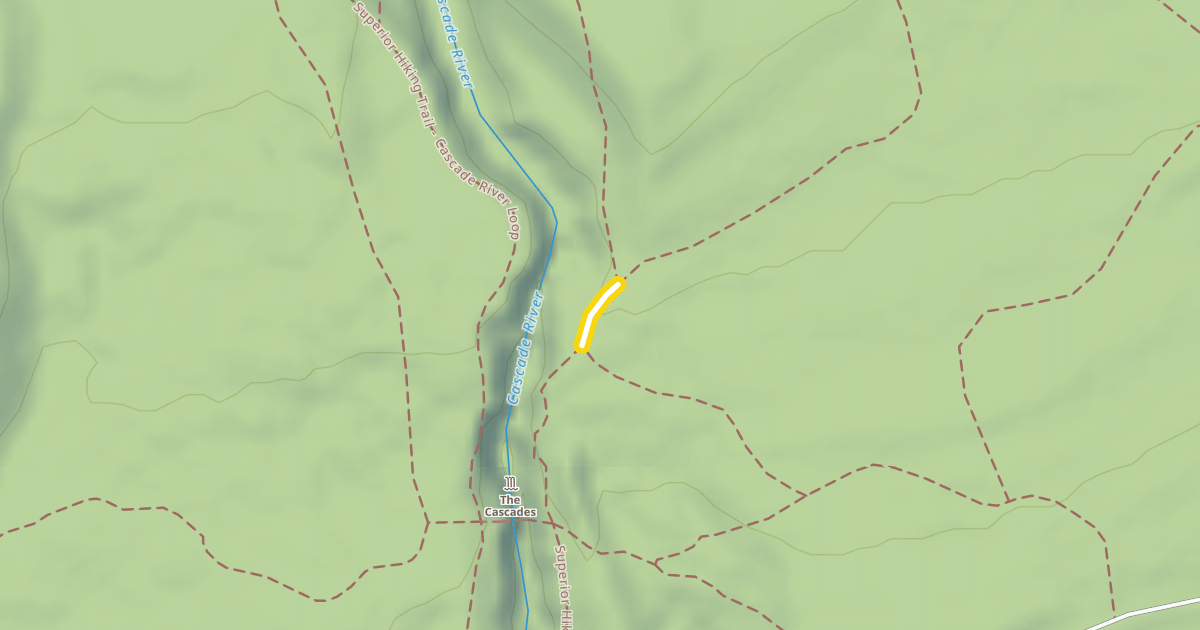 Map preview of Superior Hiking Trail - Cascade River Loop