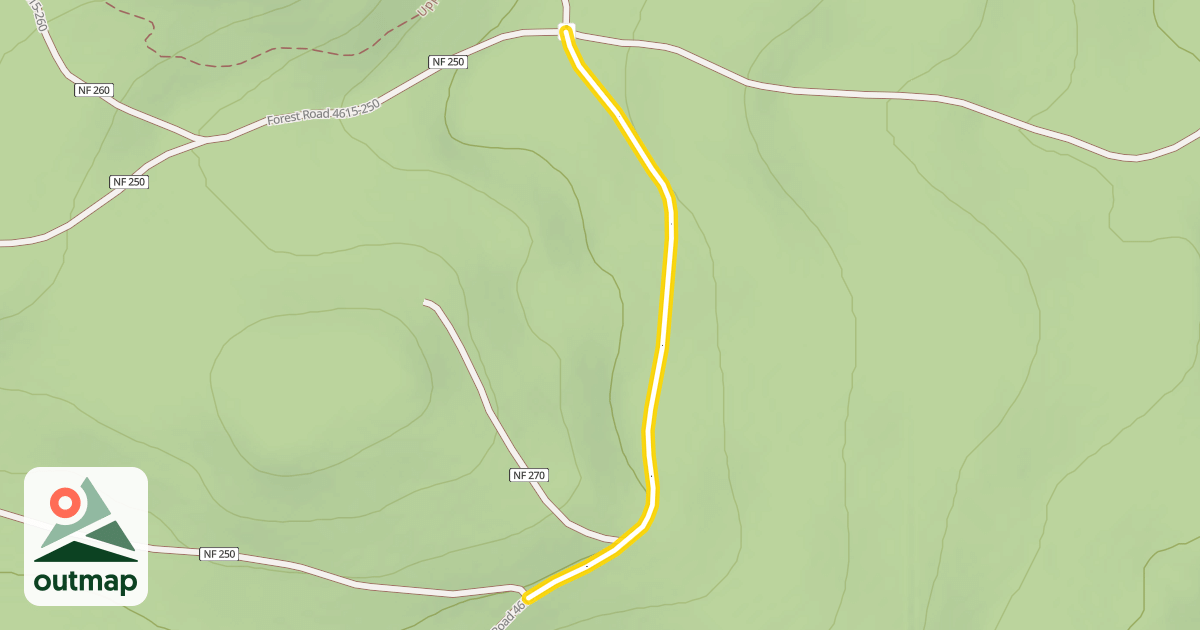 Map of Forest Road 4615
