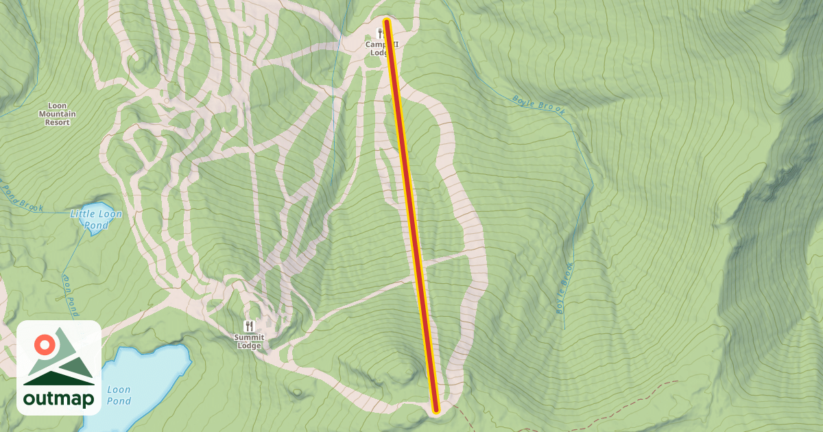 Map of North Peak Express Quad