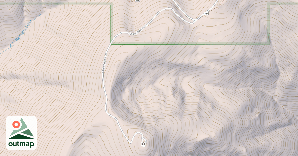 Map of CASTLE BUTTE