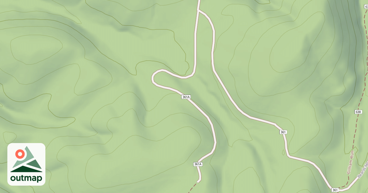 Map of BEARDS MOUNTAIN SPUR