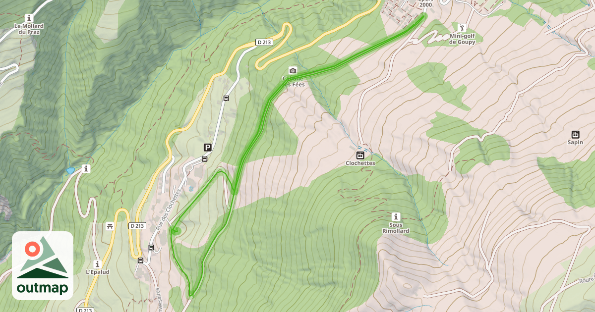 Map of Chemin des 1450m