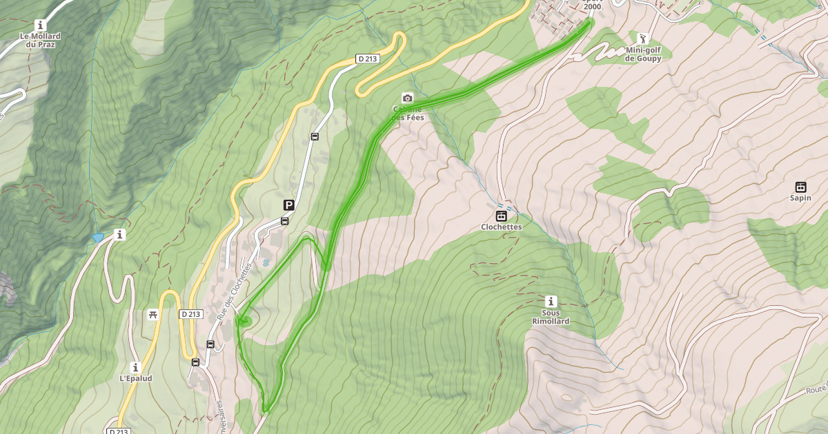Map preview of Chemin des 1450m