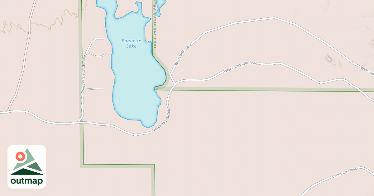 Map of PAQUETTE LAKE SPUR A