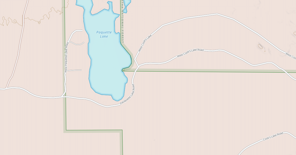 Map preview of PAQUETTE LAKE SPUR A