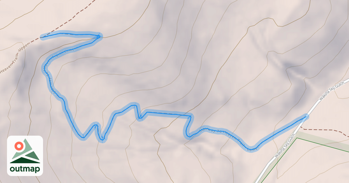 Map of Stairway To Heaven Trail - Lower
