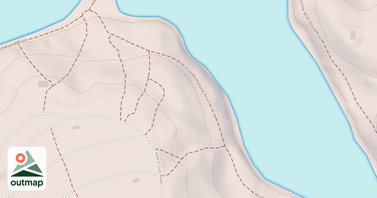 Map of Little Cliff Pond Trail