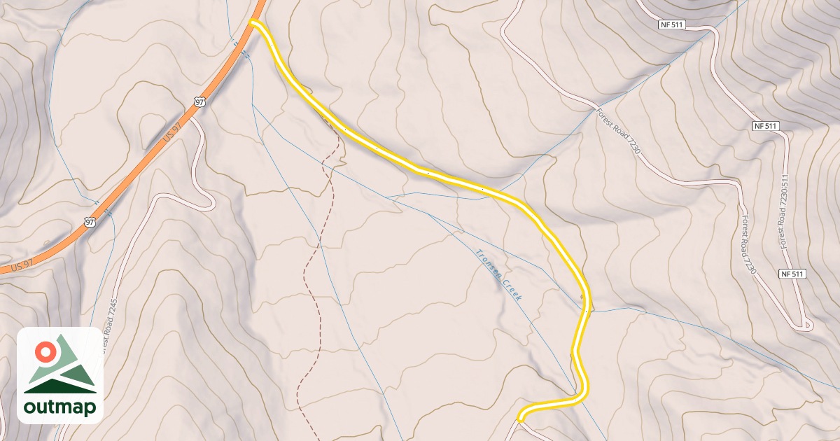 Map of Forest Road 7240