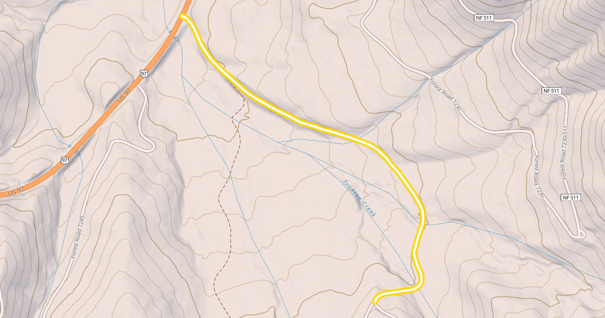 Map preview of Forest Road 7240