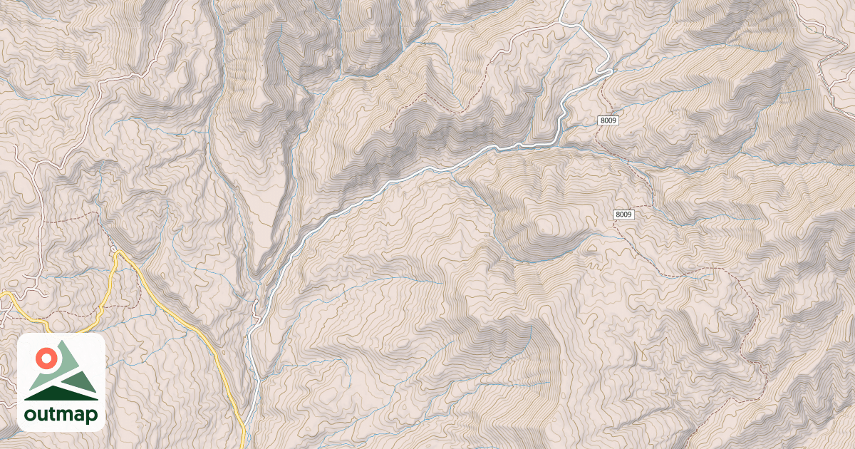 Map of HALLS FORK