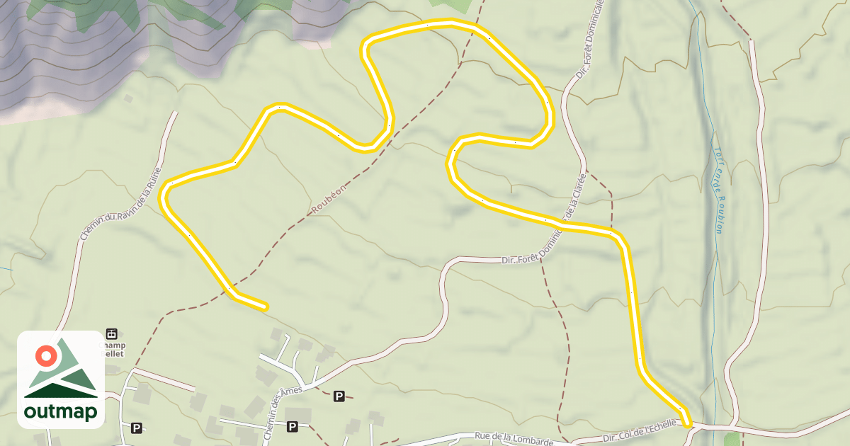Map of Les Combes - Champ Bellet / Robichet