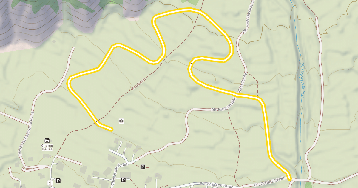 Map preview of Les Combes - Champ Bellet / Robichet
