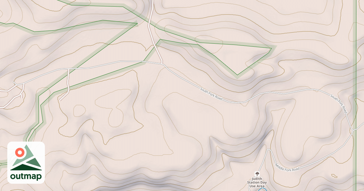 Map of MIDDLE FORK JUDITH RIVER-NOT N
