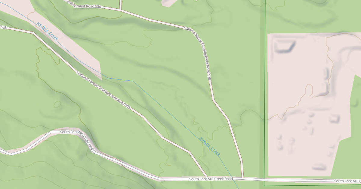 Map preview of HANDE CREEK