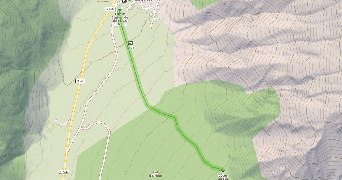 Map preview of Côtes du Col
