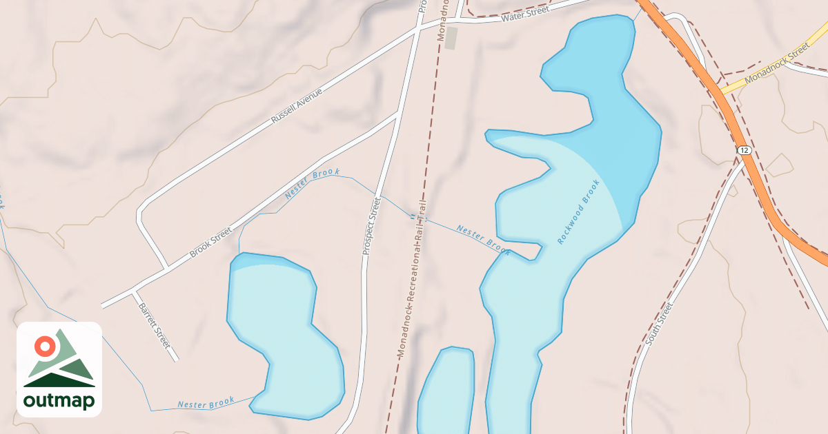 Map of Monadnock Rec. Rail Trail