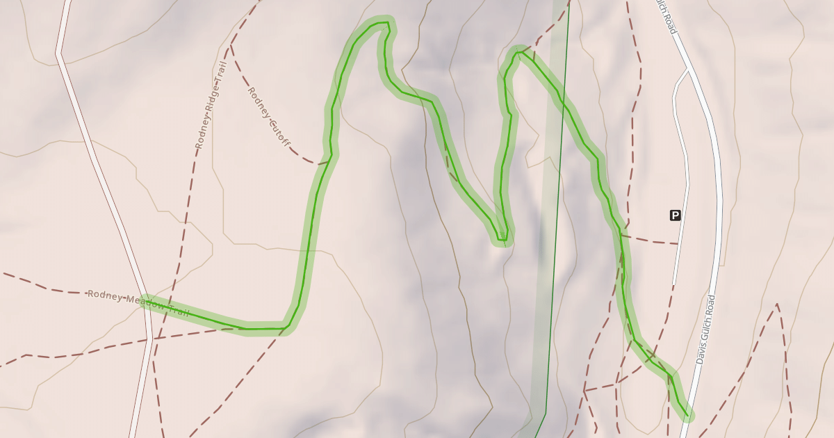 Map preview of Rodney Meadow Trail