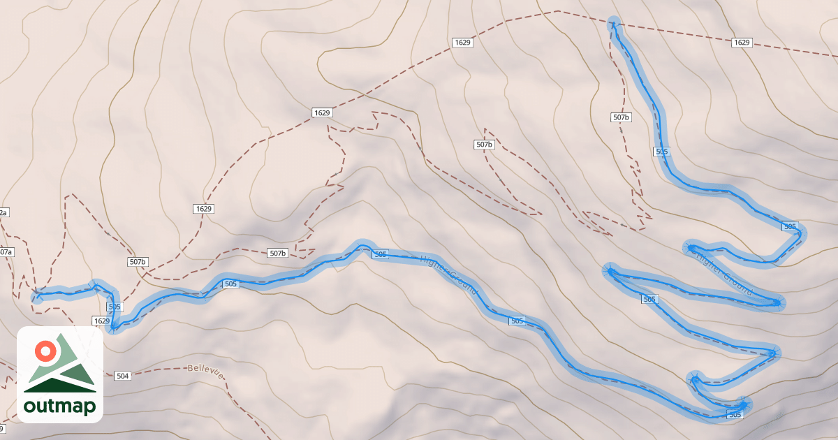 Map of Higher Ground Trail