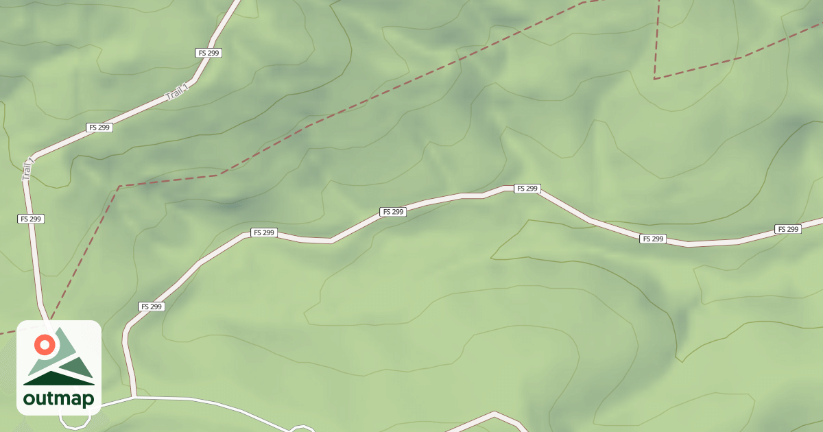 Map of BROWN MOUNTAIN