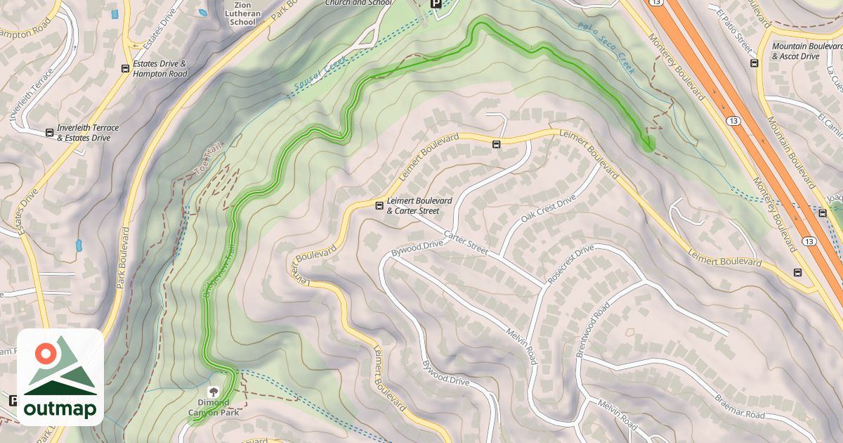 Map of Bridgeview Trail
