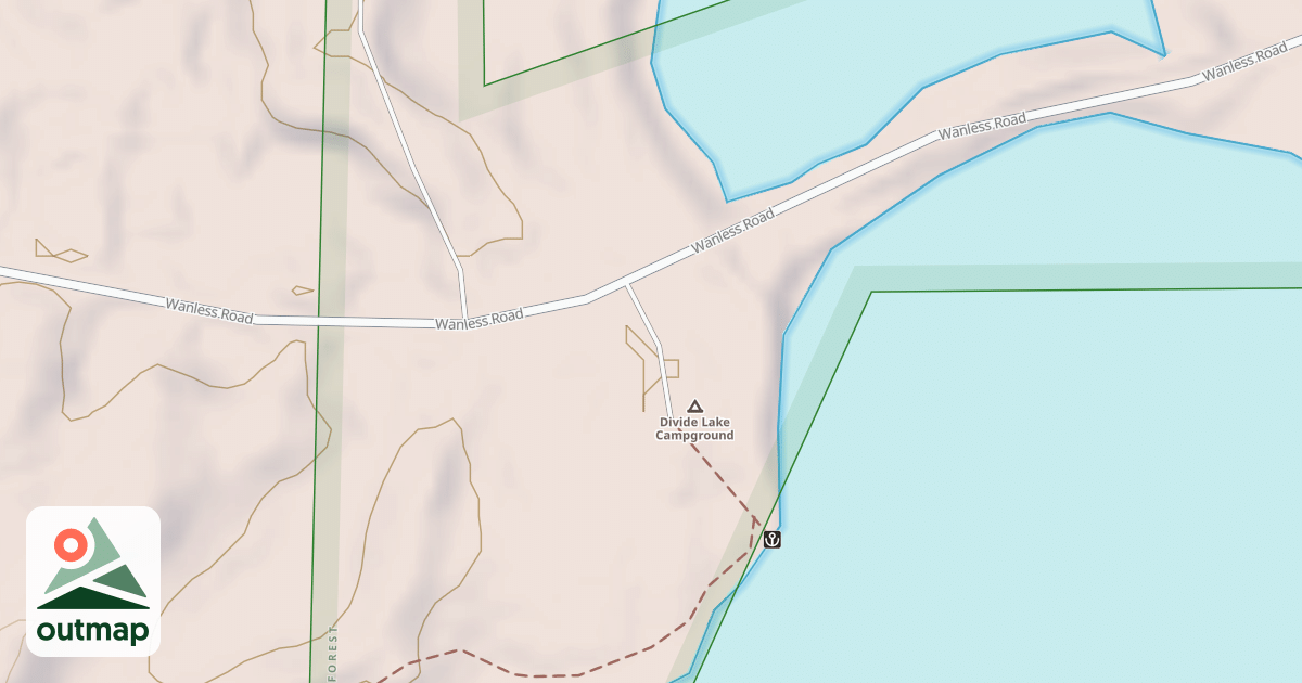 Map of DIVIDE LAKE CAMPGROUND