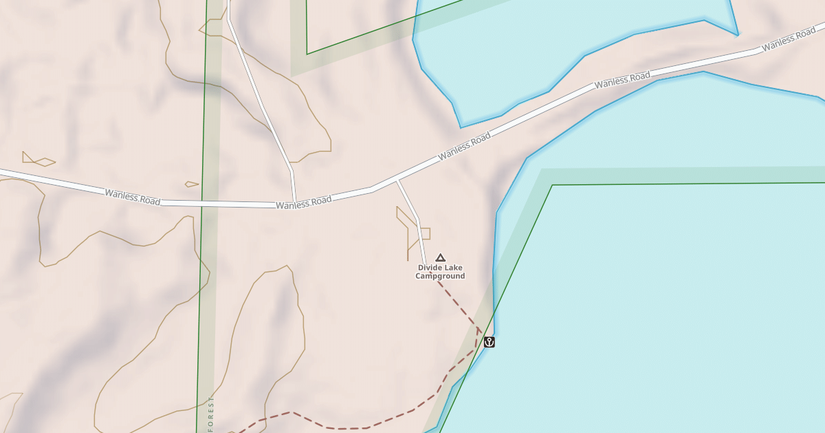 Map preview of DIVIDE LAKE CAMPGROUND