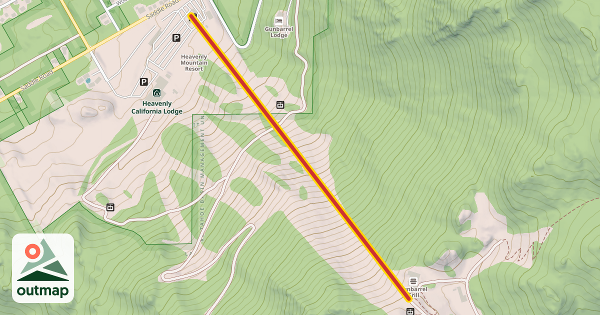 Map of Aerial Tramway