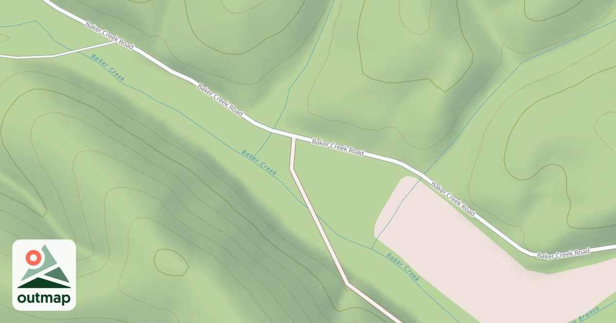 Map of UPPER BAKER CREEK