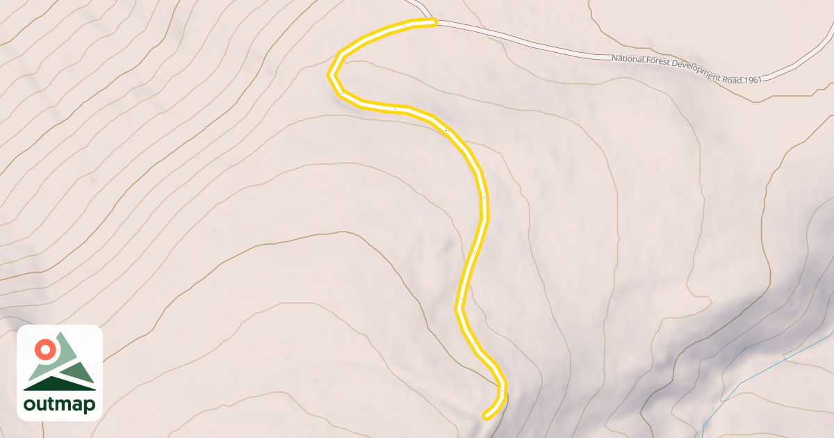 Map of National Forest Development Road 871