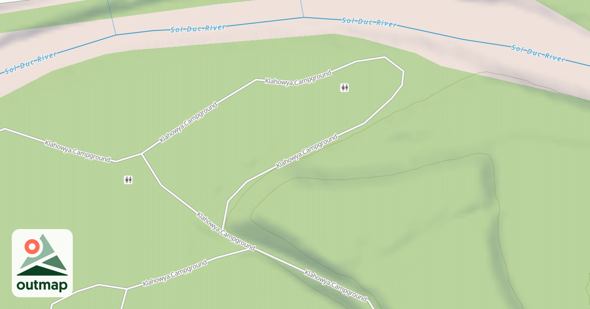 Map of KLAHOWYA CAMPGROUND TIE THRU