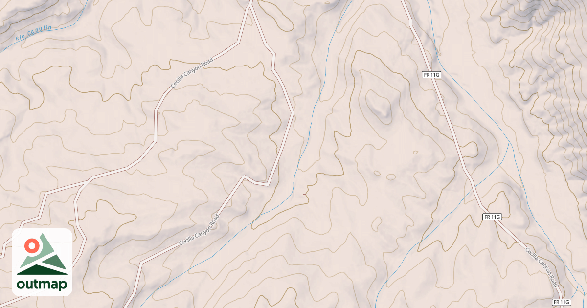 Map of CECILLA CANYON