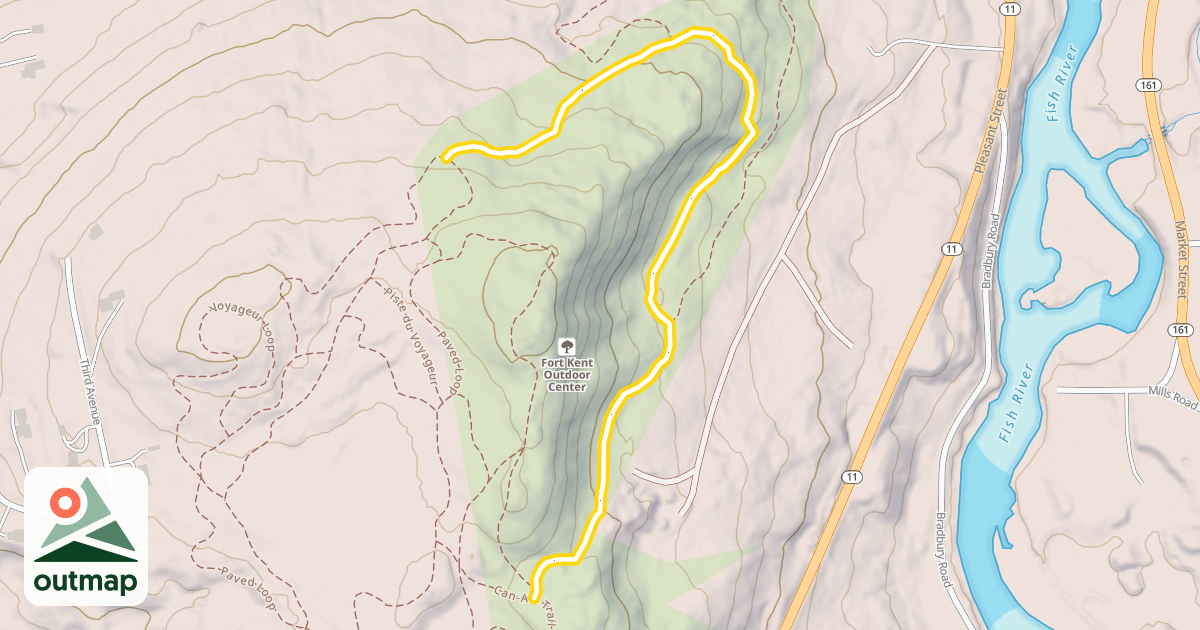 Map of Ben's Incline