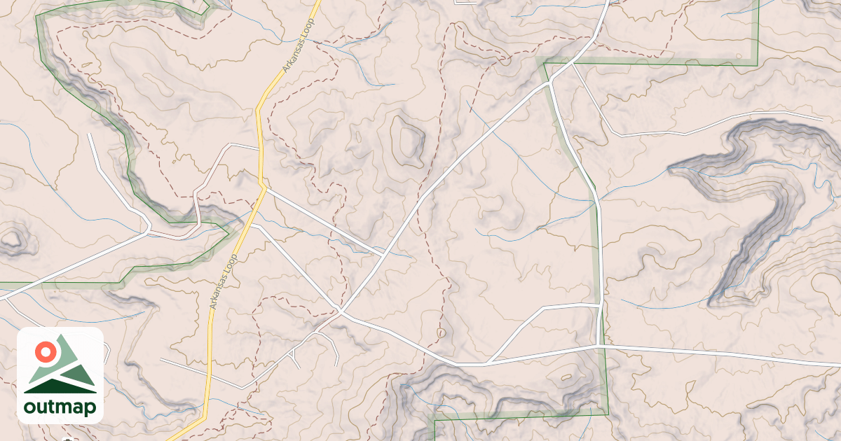 Map of Alien Run Trail (Outer Limits Loop)