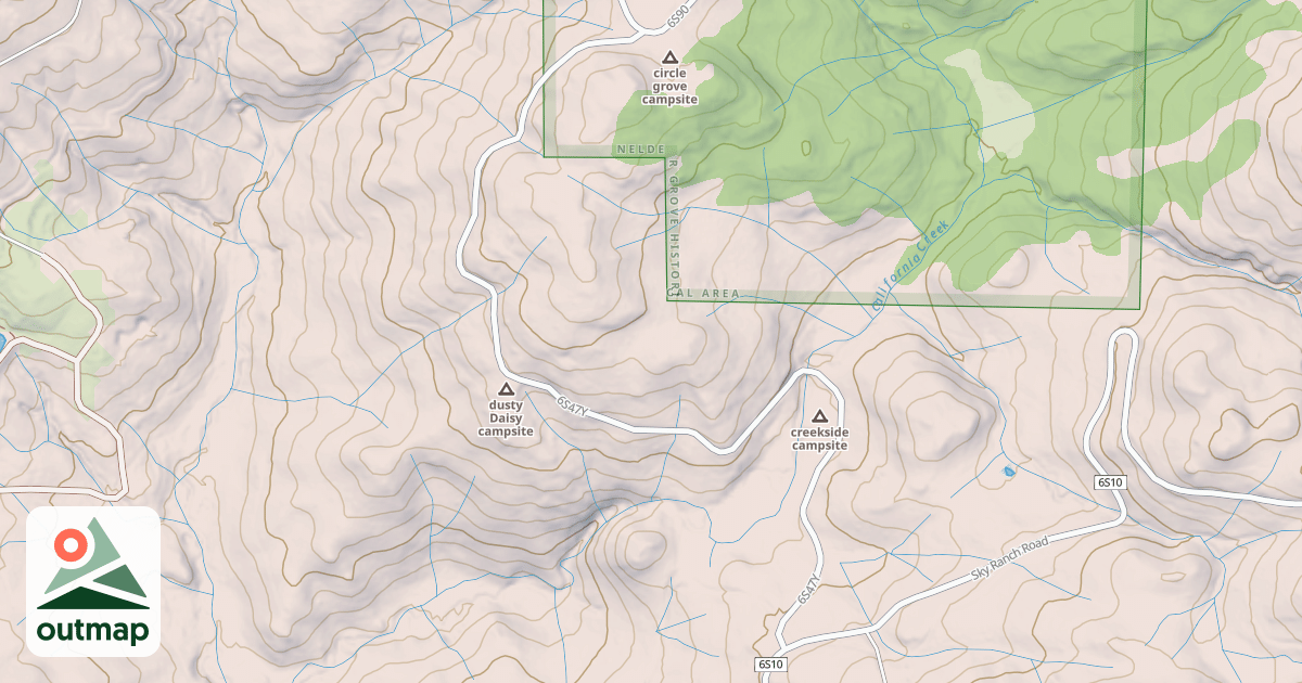 Map of CALIFORNIA CREEK