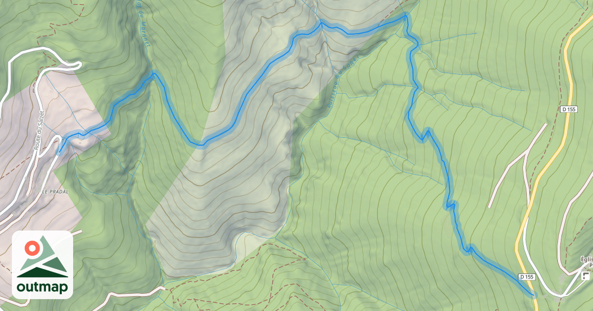 Map of Chemin du Pradal à Malons