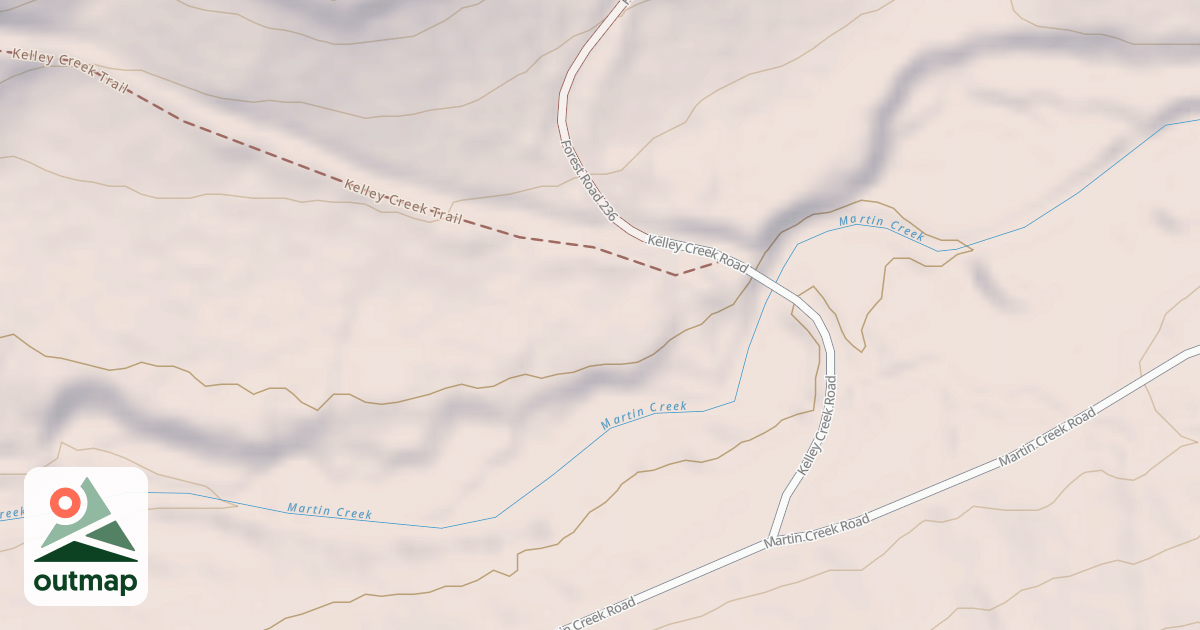 Map of KELLEY CREEK